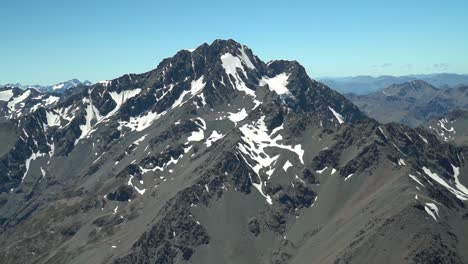 Parque-Nacional-Aoraki-Mount-Cook,-Nueva-Zelanda---Vista-De-Las-Montañas-Rocosas-De-Los-Alpes-Del-Sur-Con-Picos-Nevados-Desde-El-Avión-De-Vuelo-Panorámico