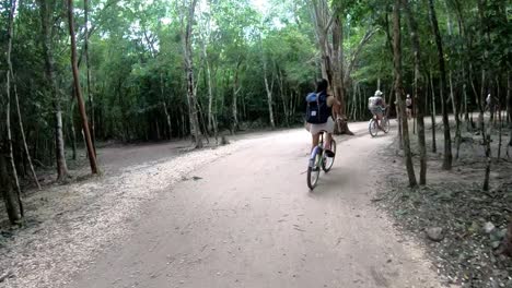 Bike-ride-through-the-ruins-of-the-ancient-city-of-Coba