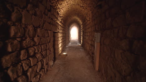 Long-Narrow-Path-With-Stone-Walls-from-Each-Side-in-the-of-Ruins-of-Kerak-Castle