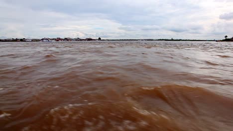 A-location-near-Iquitos,-Peru-where-you-can-see-where-two-rivers-combine-into-the-Amazon-River