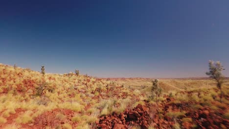 Aerial-Drone-flying-low-over-vast-Australian-Desert-mountain