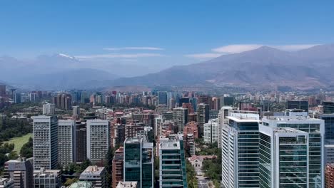 Aerial-shot-of-luxury-distric-in-Santiago-de-Chile