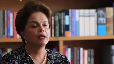 Former-Brazilian-President-Dilma-Rousseff-has-a-lively-discussion-during-an-interview