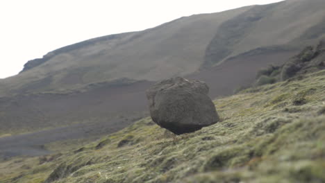 Big-rock-rolling-down-a-steep-hill-in-slow-motion