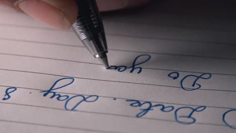 Close-Shot-Of-Calligraphy-Writing