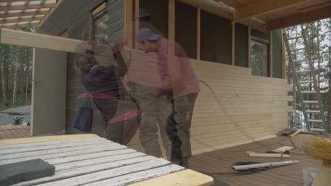 Motion-timelapse-of-family-building-country-house
