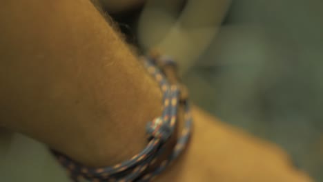 Handmade-anchor-bracelet-on-mans-wrist