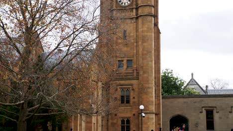 Altes-Kunstgebäude-Uhrturm,-Universität-Melbourne-Uhrturm-Der-Universität-Melbourne