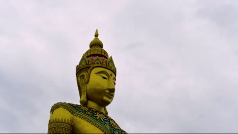 A-large-Buddha’s-Statue-in-Mahachai-towering-the-sky-is-a-welcome-attraction-to-tourists-and-worship-destination-to-devotees-who-are-wanting-specific-blessings