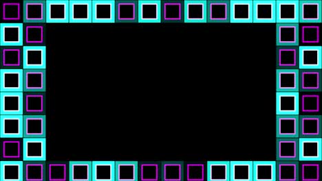 Quadratrahmen-Beleuchtet-Videohintergrund
