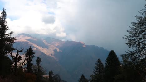 Himalaya-timelapse-taken-from-mountains-of-Uttarakhand-evening-clouds-sunset-cinematic