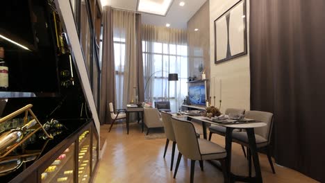 Modern-and-Luxurious-Apartment-Decoration-Walkthrough-from-the-Dining-Area-to-the-Living-Area