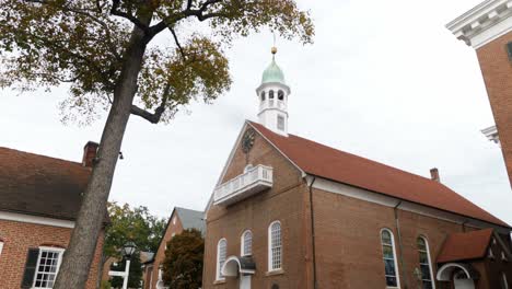 Mährische-Heimatkirche-In-Old-Salem-In-Winston-Salem-NC-In-4k