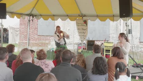 Fire-eater-performs-at-renaissance-fair,-Philadelphia-Renaissance-Fair,-Fort-Mifflin,-Pennsylvania