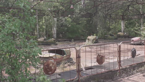 Schuss-Der-Verlassenen-Radioaktiven-Stadt-Prypjat-In-Der-Sperrzone,-In-Der-Nähe-Des-Kraftwerks-Von-Tschernobyl,-Ukraine