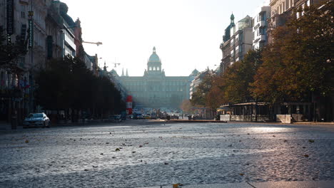 Empty-central-square-in-Prague-Czech-Republic