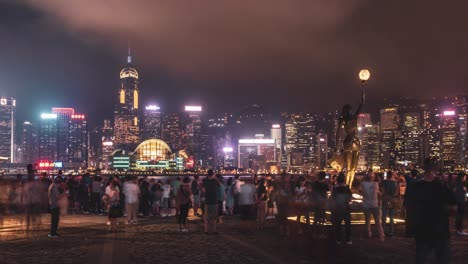 Hong-Kong---December-1,-2019:-Tourist-visiting-the-Avenue-of-the-Stars-in-Hong-Kong