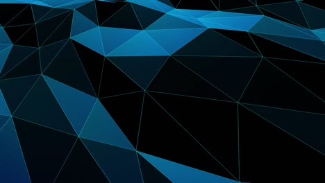 Fondo-De-Movimiento-Animado-De-Superficie-Geométrica-Poligonal-Azul