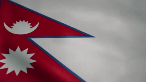 Bandera-De-Nepal,-Ondeando-En-Cámara-Lenta