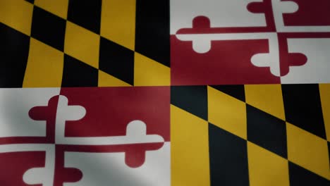 Bandera-De-Maryland,-Movimiento-Lento-Ondeando