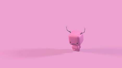 3D-render,-sad-character-animation,-pink-model-with-deer-horns