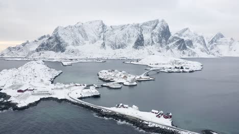 Drone-footage-of-Reine-during-winter