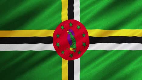 Flagge-Von-Dominica-Winkender-Hintergrund