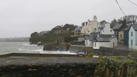 High-waves-in-Summercove,-Kinsale,-Ireland-during-storm-Dennis-in-2020