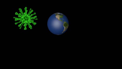 Green-coronavirus-orbit-around-the-Earth-globe-Animation-for-presenting-the-worldwide-virus-spread-of-a-global-pandemic-