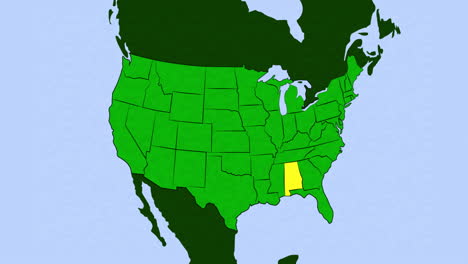 2D-Animation-Der-US-Karte-Mit-Hervorgehobenem-Alabama