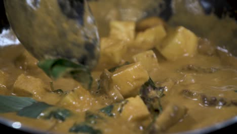 Stir-Fry-Thick-Thai-Yellow-Curry-with-Duck-Pineapple-Sweet-Basil-and-Coconut-Milk