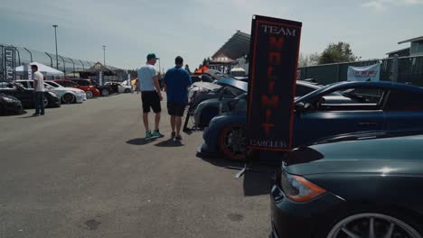 People-Looking-at-Modified-Cars-at-a-Car-Show-at-Driftcon
