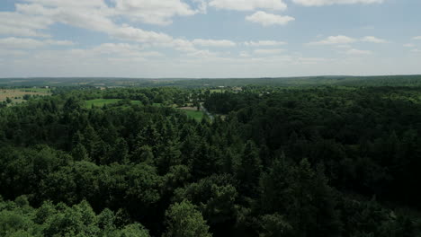 Brocéliande-forest-and-surrounding-landscape,-Brittany-in-France