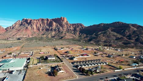 Aerial-View-of-Colorado-City,-Utah--FLDS-mormon-settlement