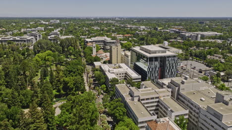 Sacramento-City-California-Aerial-v7-flyover-N-street-capturing-downtown-cityscape-in-political-district-with-government-offices-around-state-capitol-building---Shot-with-Mavic-3-Cine---June-2022