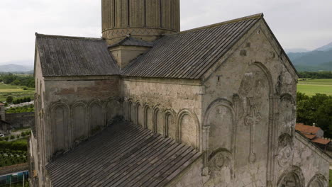 Stone-facades-of-orthodox-Alaverdi-monastery-church-in-Georgia