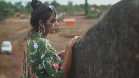 Young-Indian-girl-exploring-outdoors