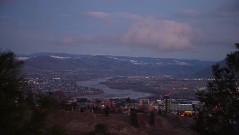 Timelapse-of-Downtown-Kamloops-and-the-North-Thompson-River-on-a-Sunny-Winter-Day