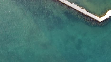 Luftbild-Von-Oben-Auf-Die-Seefestung-Bourtzi-In-Nauplio,-Griechenland-|-4k
