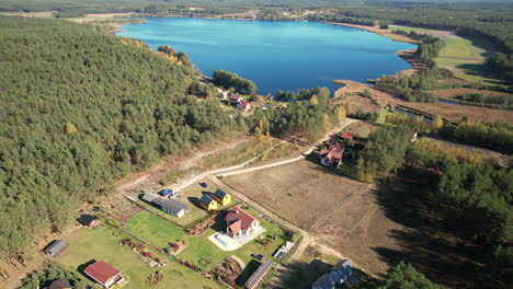 Blue-leake-in-great-location-Witoczno-Lake,-Swornegacie