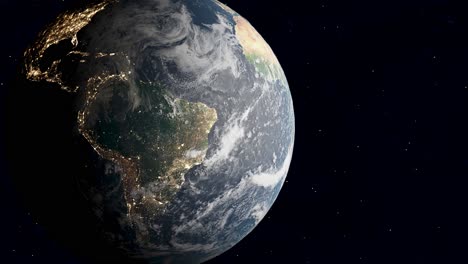Brillante-Satellitenansicht-Des-Umkreisenden-Planeten-Erde-Mit-Fokus-Auf-Südamerika