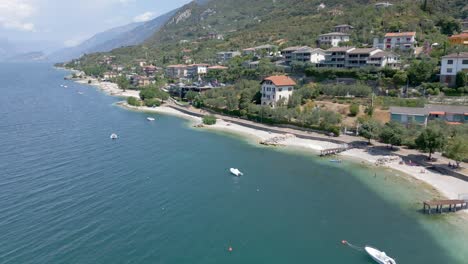 Aerial-view-of-the-shores-of-Malcesine-Italy