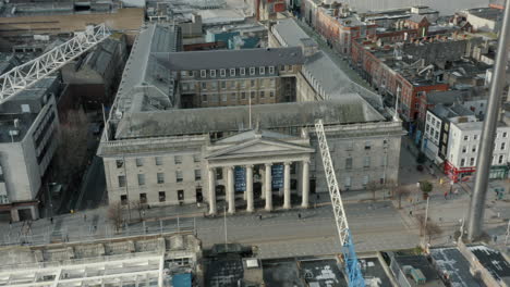 Aerial-dronie-footage-of-the-GPO-building-located-in-Dublin-City