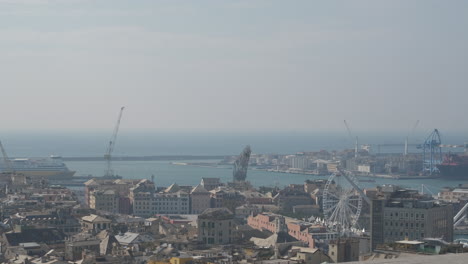 Genua-Städtisches-Stadtbild-Alter-Antiker-Hafen-Porto-Antico-Und-Laterna-Leuchtturm-Wahrzeichen