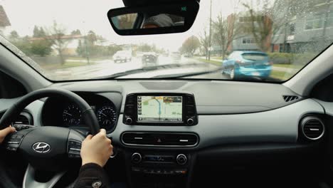 Timelapse-of-Man-Driving-Car-Following-Directions-of-Navigation-System