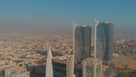 Aerial-View-Of-Dolmen-City-Towers-In-Karachi-In-Pakistan