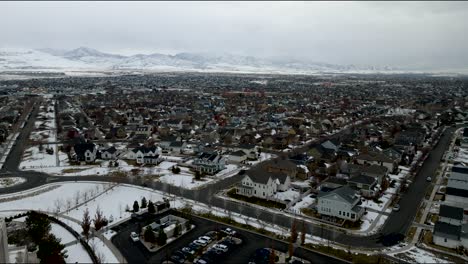 Panorama-aerial-reveal-of-the-LDS-Oquirrh-Mountain-Temple-in