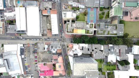 Topshot-view-droneshot-of-Bogotá-city-streets-from-above