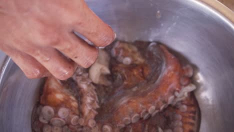 hand-holding-a-shopped-up-greasy-octopus