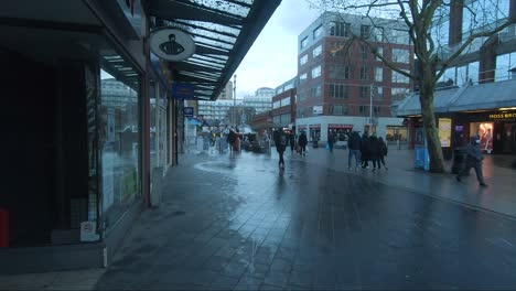Shoppers-Going-Past-On-St-Anns-Road-During-Lockdown-In-Harrow-With-Overcast-Skies